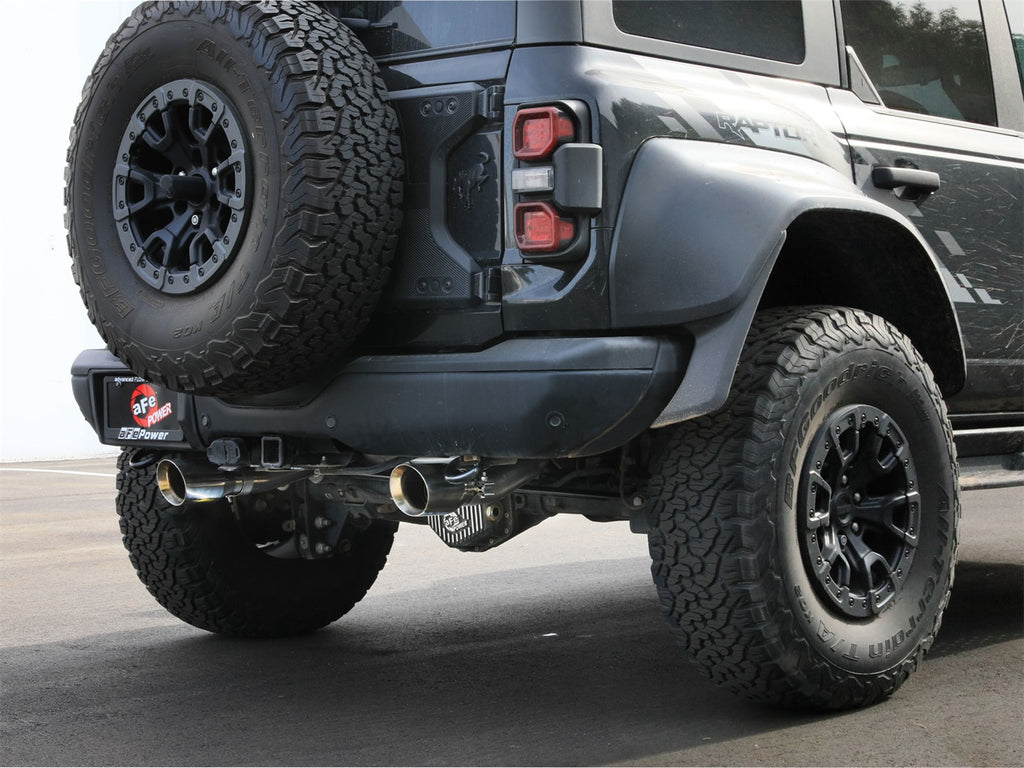 aFe Power 22-26 Ford Bronco V6 3.0L (tt) Vulcan Series 3in 304SS Cat-Back Exhaust System w/ Polished Tips (49-33154-P)