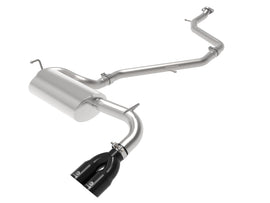 Takeda 18-21 Toyota C-HR 2.0L 2.5in 304 Stainless Steel Cat-Back Exhaust w/ Black Tip (49-36044-B)