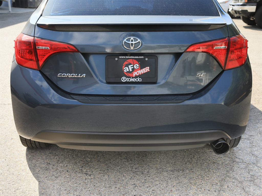 Takeda 14-19 Toyota Corolla 1.8L 2.5in 304SS Axle-Back Exhaust w/ Black Tip (49-36083-B)