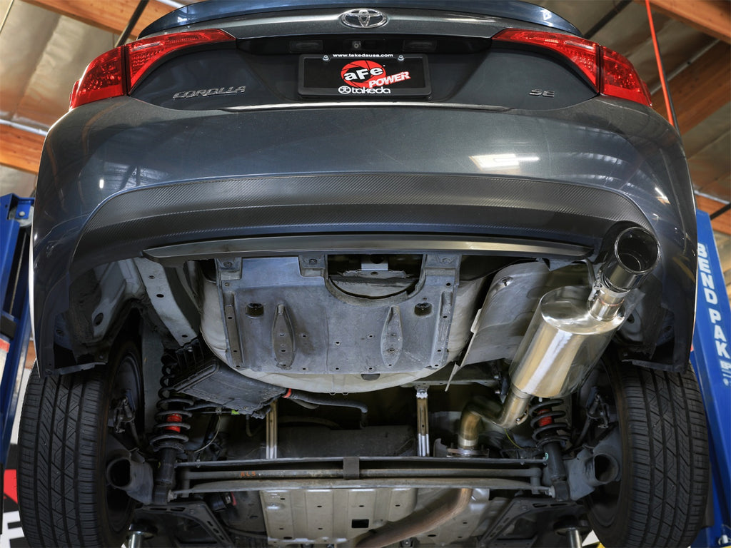 Takeda 14-19 Toyota Corolla 1.8L 2.5in 304SS Axle-Back Exhaust w/ Black Tip (49-36083-B)