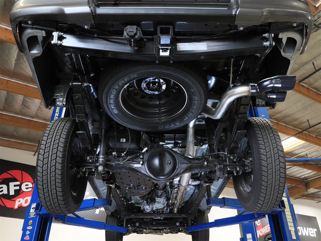 aFe Power 15-26 Toyota Hilux L4-2.4/2.8L (td) Vulcan Series 3in SS Rear-Side Exit Exhaust w/ Black Tip (49-36088-B)