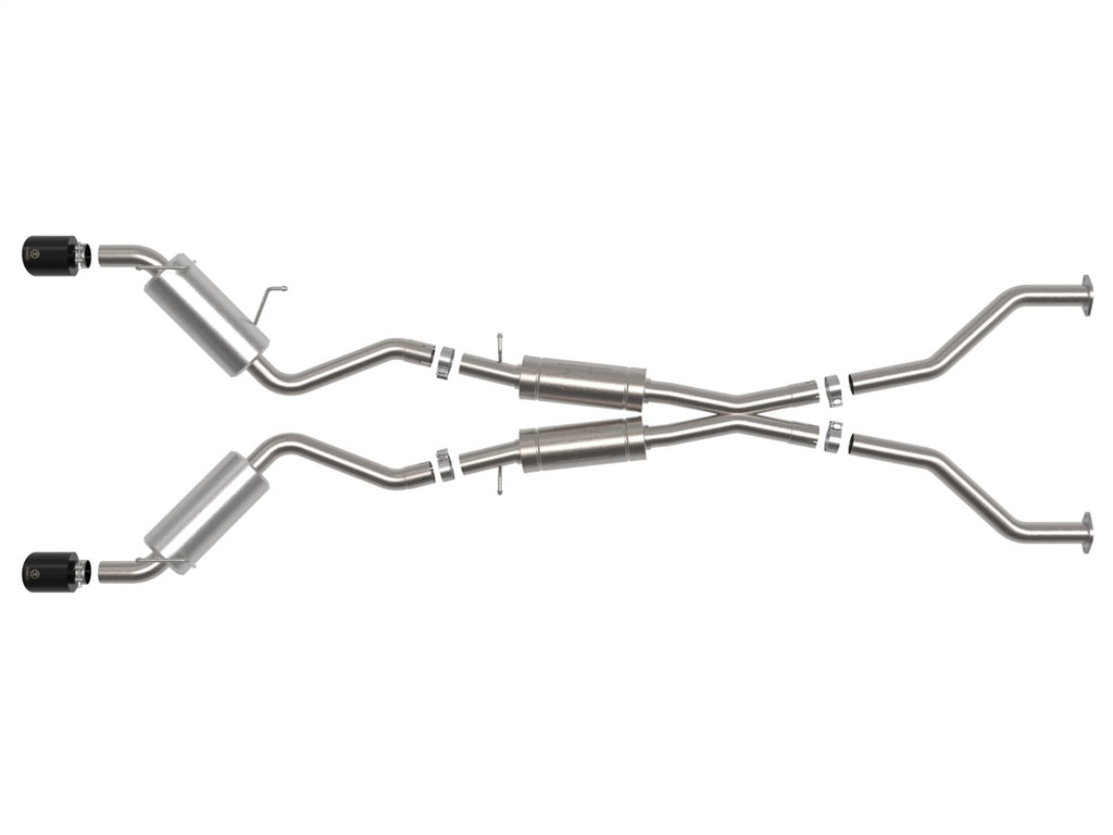 Takeda Cat-Back Exhaust System Nissan 370Z 09-20 V6-3.7L- Black Tip (49-36139-B)