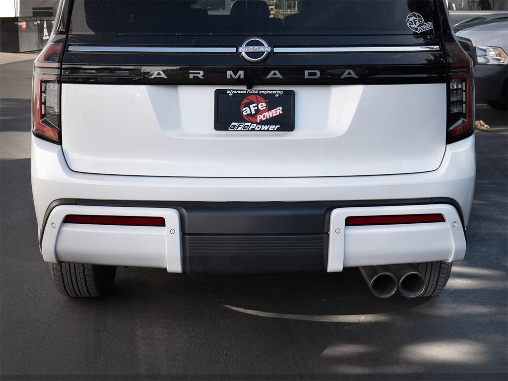aFe Power Vulcan Series 3in Stainless Steel Cat-Back Exhaust w/ Black Tip Nissan Armada 25-26 V6-3.5L (tt) (49-36143-B)