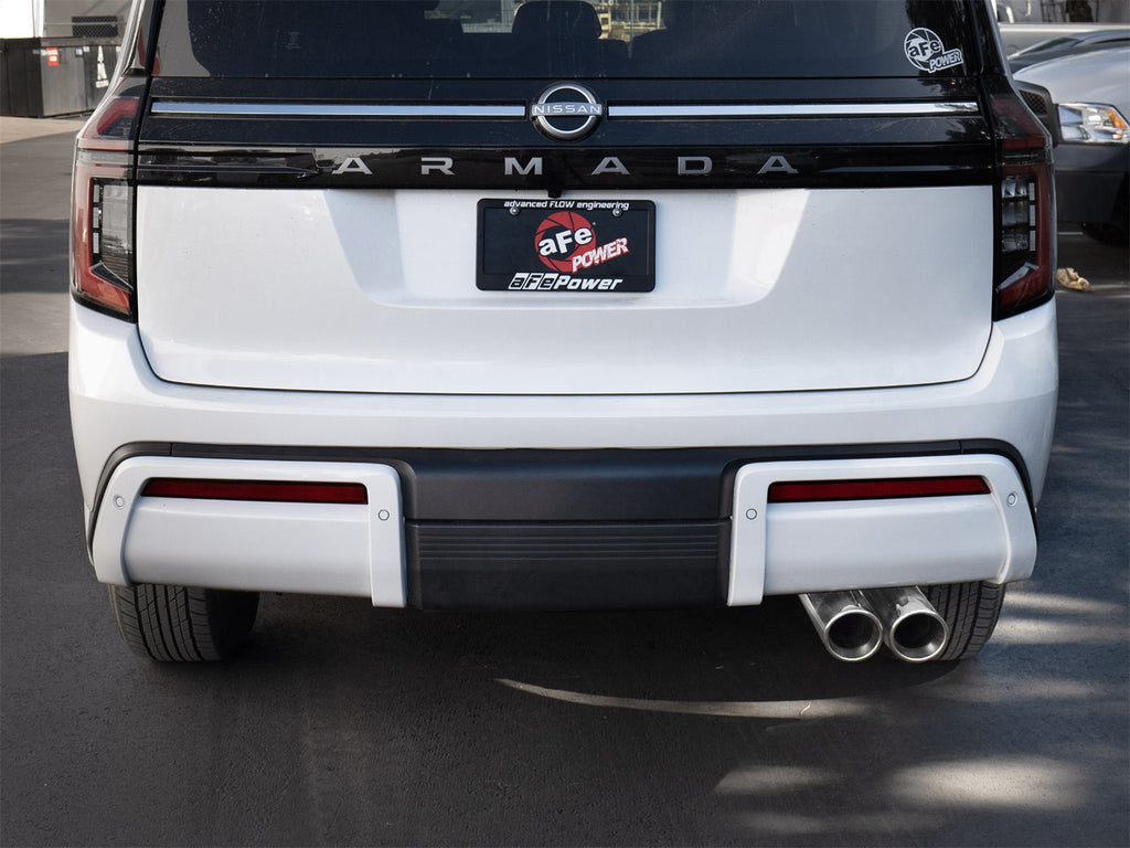 aFe Power Vulcan Series 3in Stnless Steel Cat-Back Exhaust w/Polished Tip Nissan Armada 25-26 V6-3.5L(tt) (49-36143-P)