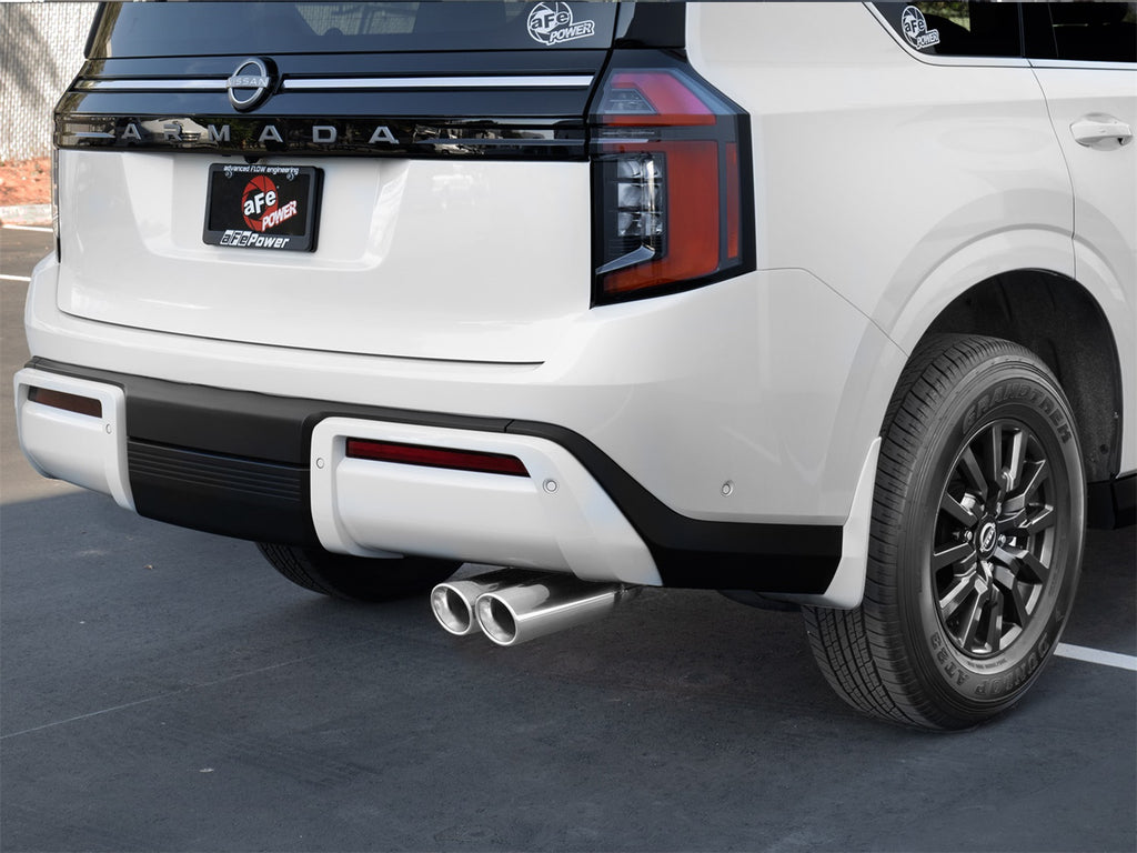 aFe Power Vulcan Series 3in Stnless Steel Cat-Back Exhaust w/Polished Tip Nissan Armada 25-26 V6-3.5L(tt) (49-36143-P)