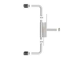 aFe Power MACHForce XP Exhausts Axle-Back 21-24 BMW 228i 2.0T (SS w/ Carbon Tips) (49-36355-C)