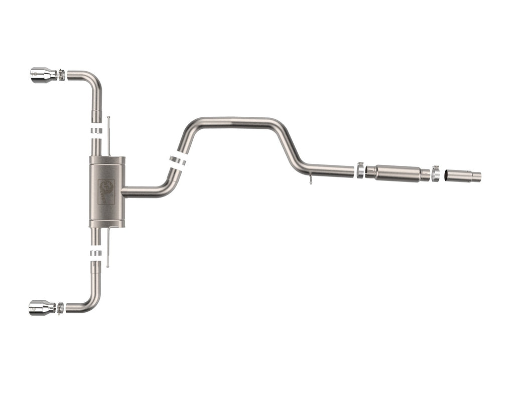 aFe 22-24 Volkswagen GTI MACH Force-Xp 3 to 2-1/2 IN Stainless Steel Cat-Back Exhaust w/Polished Tip (49-36454-P)