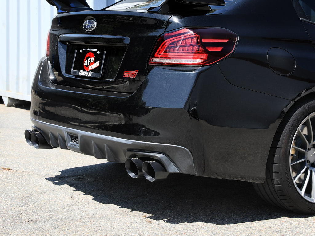 aFe Power Subaru WRX/STi 15-21 H4-2.0/2.5L Takeda 3in to 2-1/2in Stainless Cat-Back Exhaust w/ Black Tip (49-36810-B)
