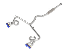 aFe Power Subaru WRX/STi 15-21 H4-2.0/2.5L Takeda 3in to 2-1/2in Stnlss Cat-Back Exhaust w/ Blue Flame Tip (49-36810-L)