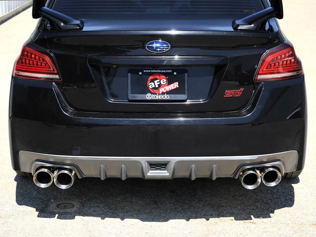 aFe Power Subaru WRX/STi 15-21 H4-2.0/2.5L Takeda 3in to 2-1/2in Stnlss Cat-Back Exhaust w/ Polished Tip (49-36810-P)