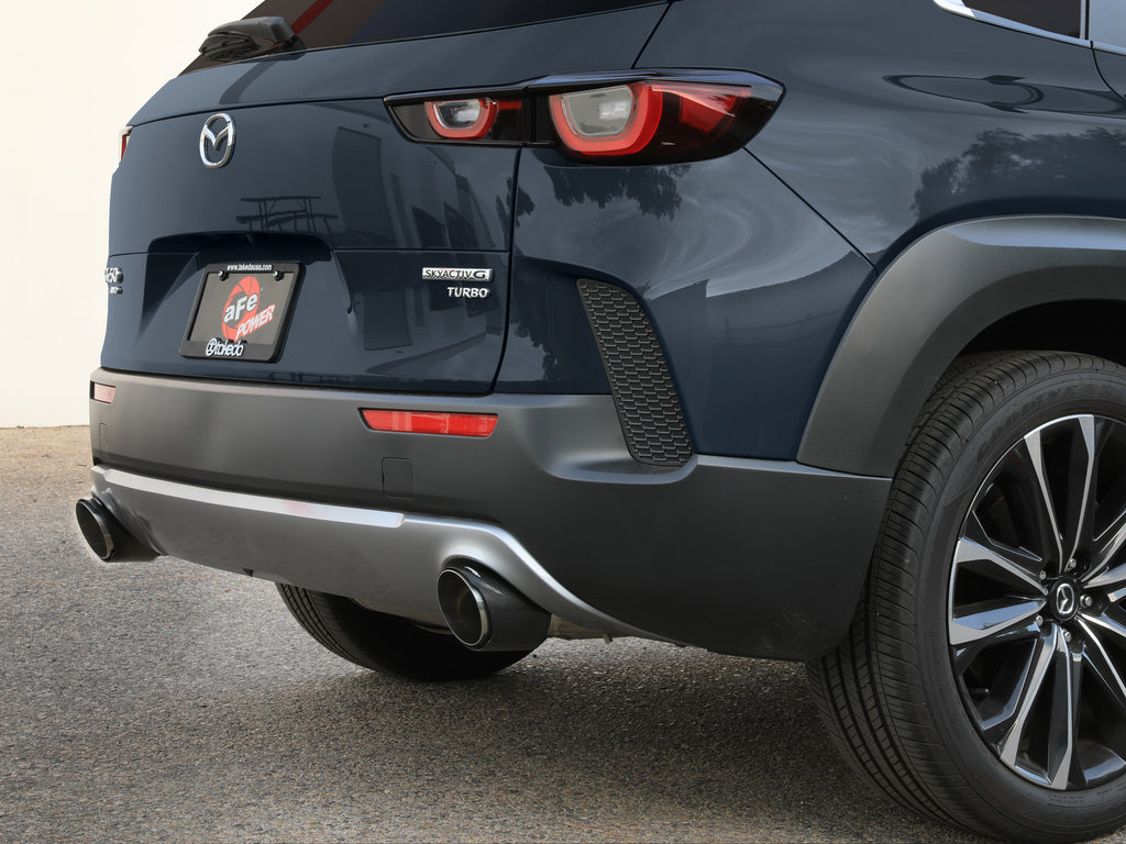 Takeda 2023+ Mazda CX-50 2.5in 304 SS Axle-Back Exhaust System w/ Carbon Fiber Tips (49-37036-C)