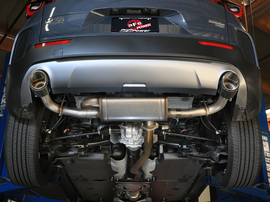 Takeda 2023+ Mazda CX-50 2.5in 304 SS Axle-Back Exhaust System w/ Carbon Fiber Tips (49-37036-C)