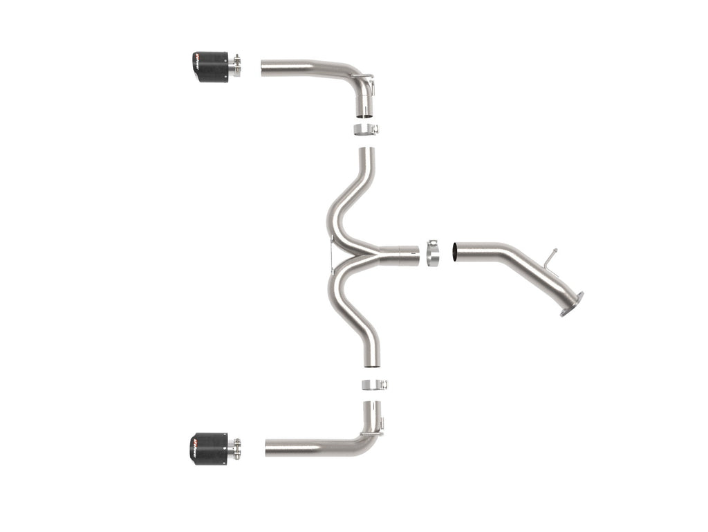 Takeda 20-21 Kia Forte GT 1.6L (t) 3in to 2.5in SS Axle-Back Exhaust System w/ Carbon Fiber Tips (49-37037-C)