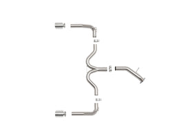 Takeda 20-21 Kia Forte GT 1.6L (t) 3in to 2.5in SS Axle-Back Exhaust System w/ Polished Tips (49-37037-P)