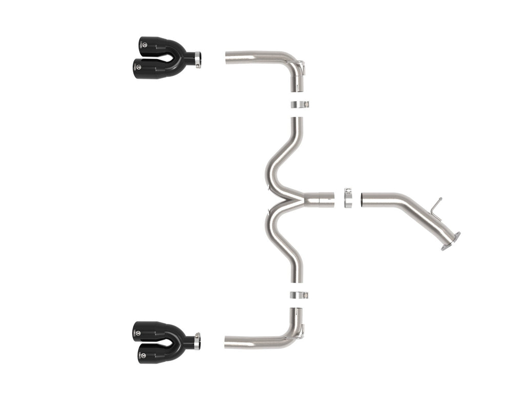 aFe 22-24 Kia Forte GT 1.6L 3in-2.5in 304 Stainless Steel Axle-Back Exhaust w/ Black Tips (49-37039-B)