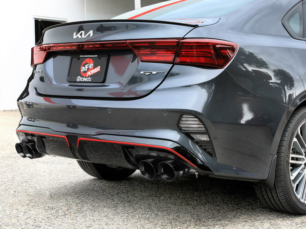 aFe 22-24 Kia Forte GT 1.6L 3in-2.5in 304 Stainless Steel Axle-Back Exhaust w/ Black Tips (49-37039-B)