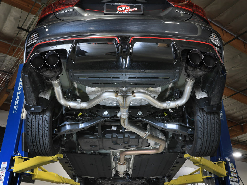 aFe 22-24 Kia Forte GT 1.6L 3in-2.5in 304 Stainless Steel Axle-Back Exhaust w/ Black Tips (49-37039-B)