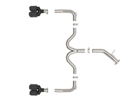 aFe 22-24 Kia Forte GT 1.6L 3in-2.5in 304 Stainless Steel Axle-Back Exhaust w/ Carbon Fiber Tips (49-37039-C)