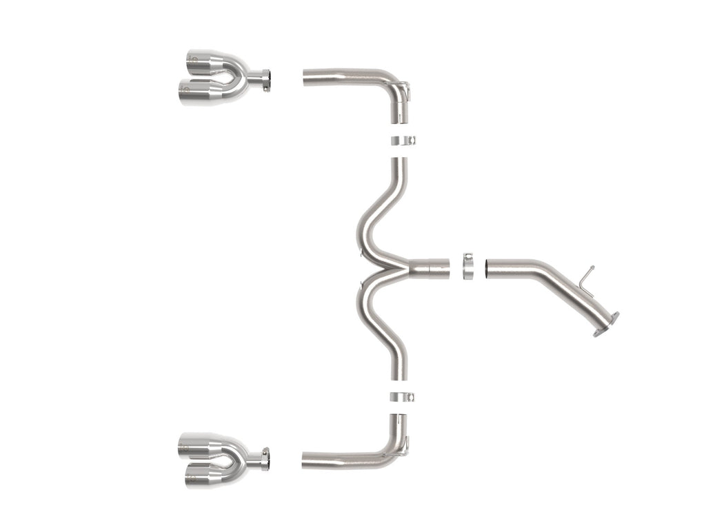 aFe 22-24 Kia Forte GT 1.6L 3in-2.5in 304 Stainless Steel Axle-Back Exhaust w/ Polished Tips (49-37039-P)