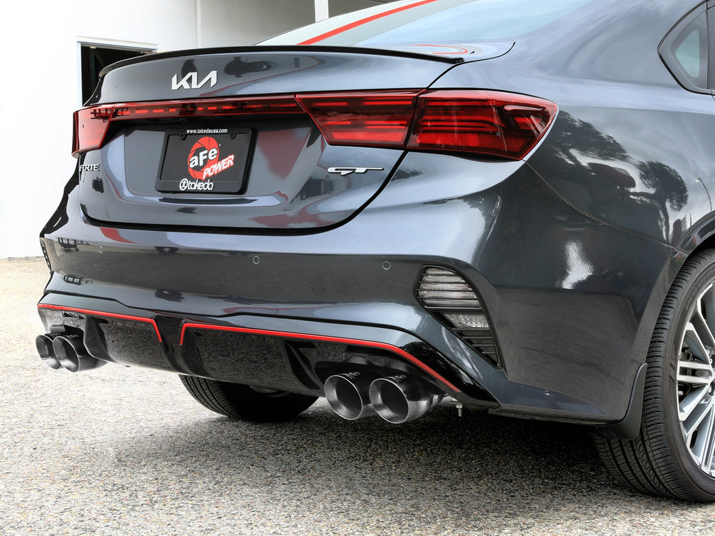 aFe 22-24 Kia Forte GT 1.6L 3in-2.5in 304 Stainless Steel Axle-Back Exhaust w/ Polished Tips (49-37039-P)