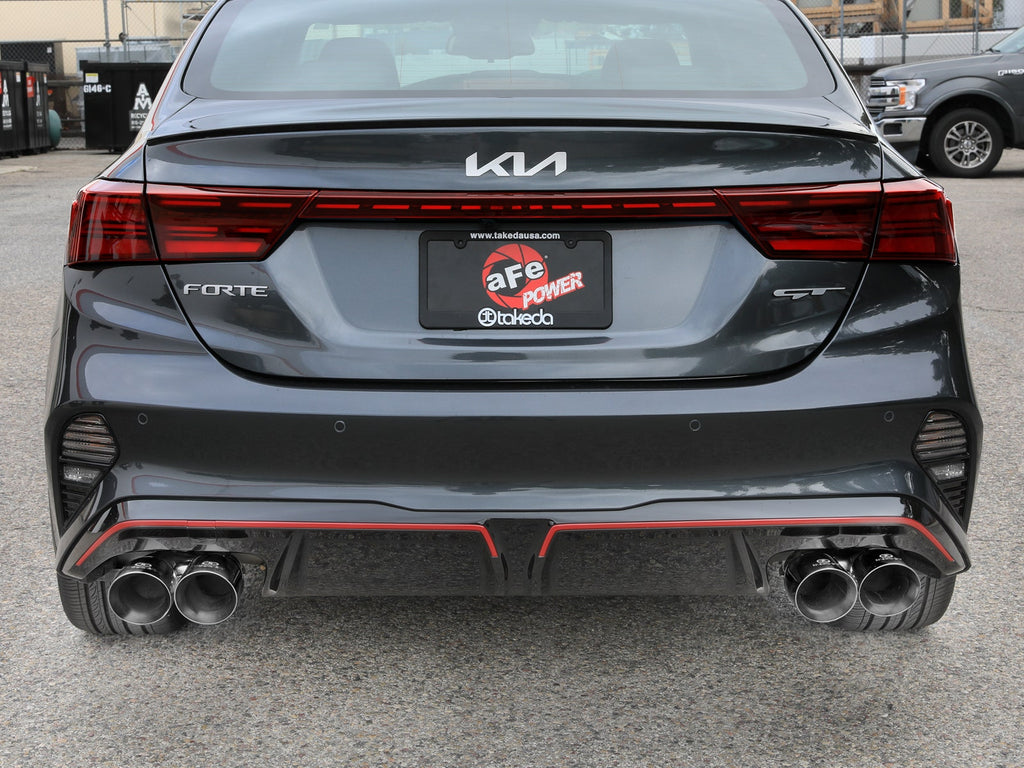 aFe 22-24 Kia Forte GT 1.6L 3in-2.5in 304 Stainless Steel Axle-Back Exhaust w/ Polished Tips (49-37039-P)