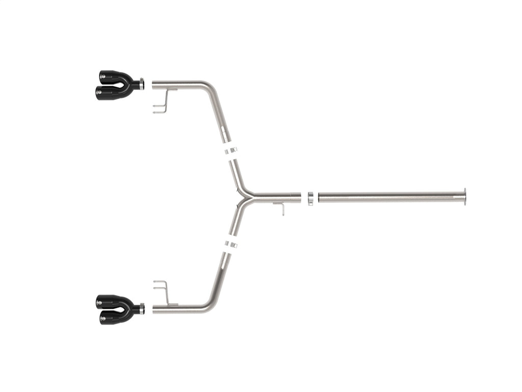 Takeda 21-24 Kia K5 GT L4-2.5L (t) SS Axle-Back Exhaust System w/ Black Tips (49-37043-B)