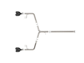 Takeda 21-24 Kia K5 GT L4-2.5L (t) SS Axle-Back Exhaust System w/ Carbon Fiber Tips (49-37043-C)