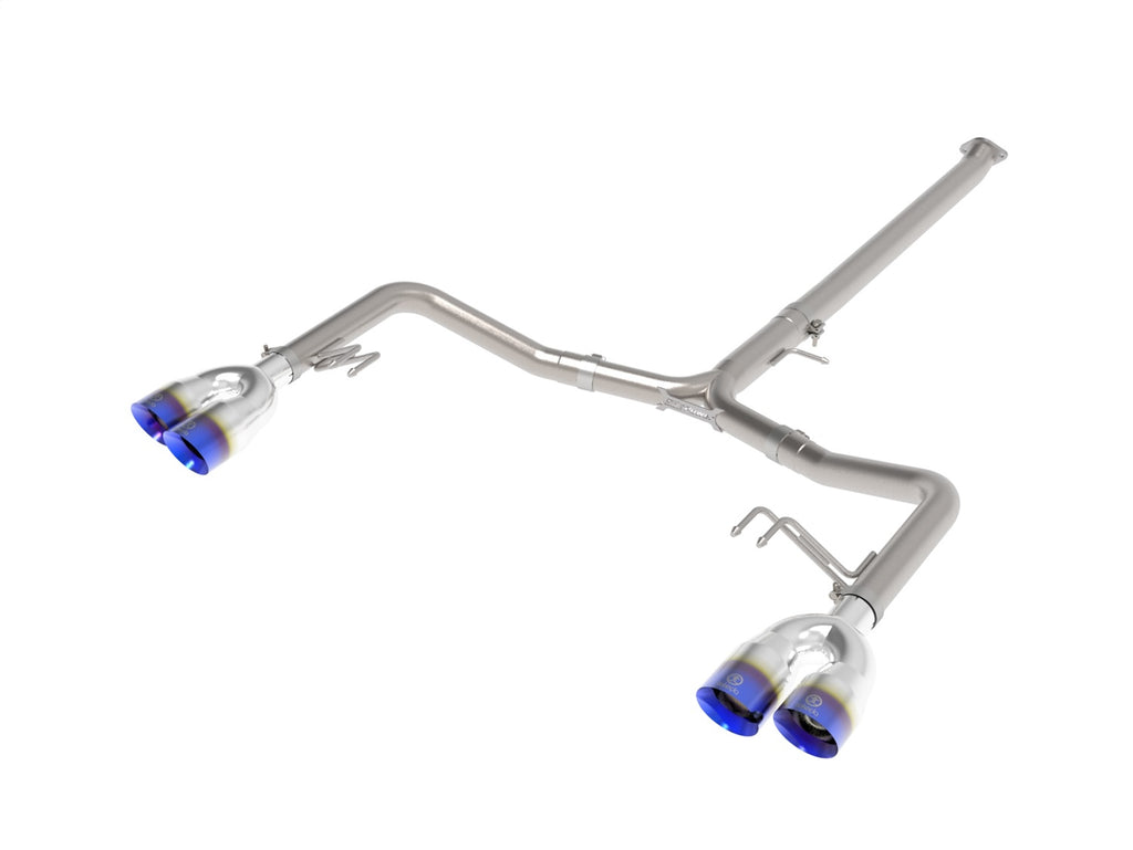 Takeda 21-24 Kia K5 GT L4-2.5L (t) SS Axle-Back Exhaust System w/ Blue Flame Tips (49-37043-L)