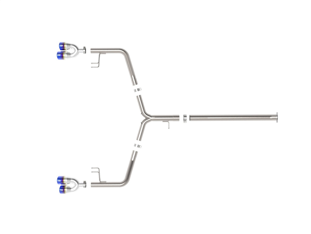 Takeda 21-24 Kia K5 GT L4-2.5L (t) SS Axle-Back Exhaust System w/ Blue Flame Tips (49-37043-L)