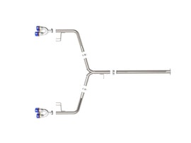 Takeda 21-24 Kia K5 GT L4-2.5L (t) SS Axle-Back Exhaust System w/ Blue Flame Tips (49-37043-L)