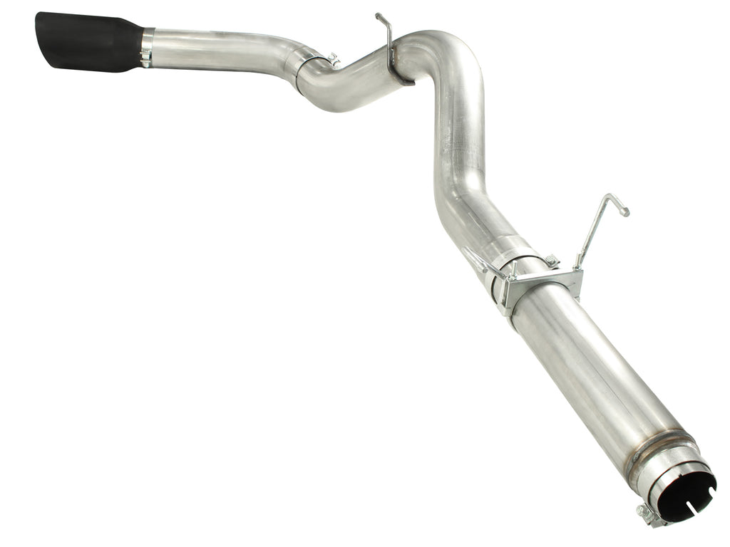 aFe Power MACHForce XP 5in DPF-Back 409SS Exhaust Dodge Diesel Trucks 07.5-12 L6-6.7L (td) Black Tip (49-42016-B)