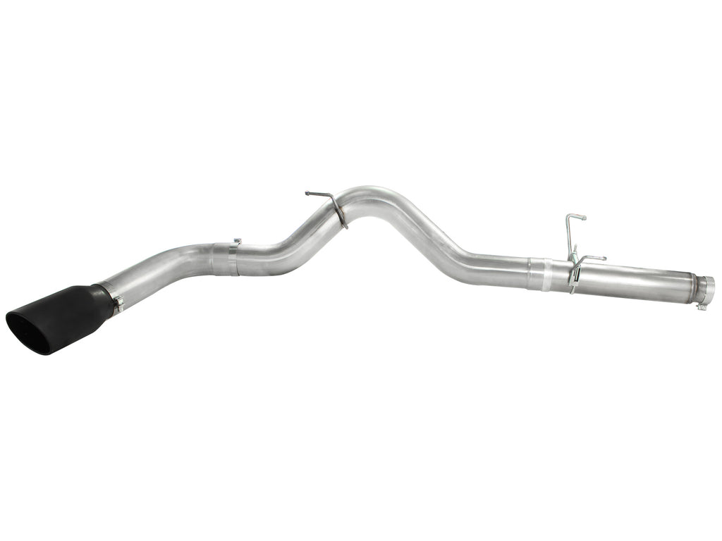 aFe Power MACHForce XP 5in DPF-Back 409SS Exhaust Dodge Diesel Trucks 07.5-12 L6-6.7L (td) Black Tip (49-42016-B)