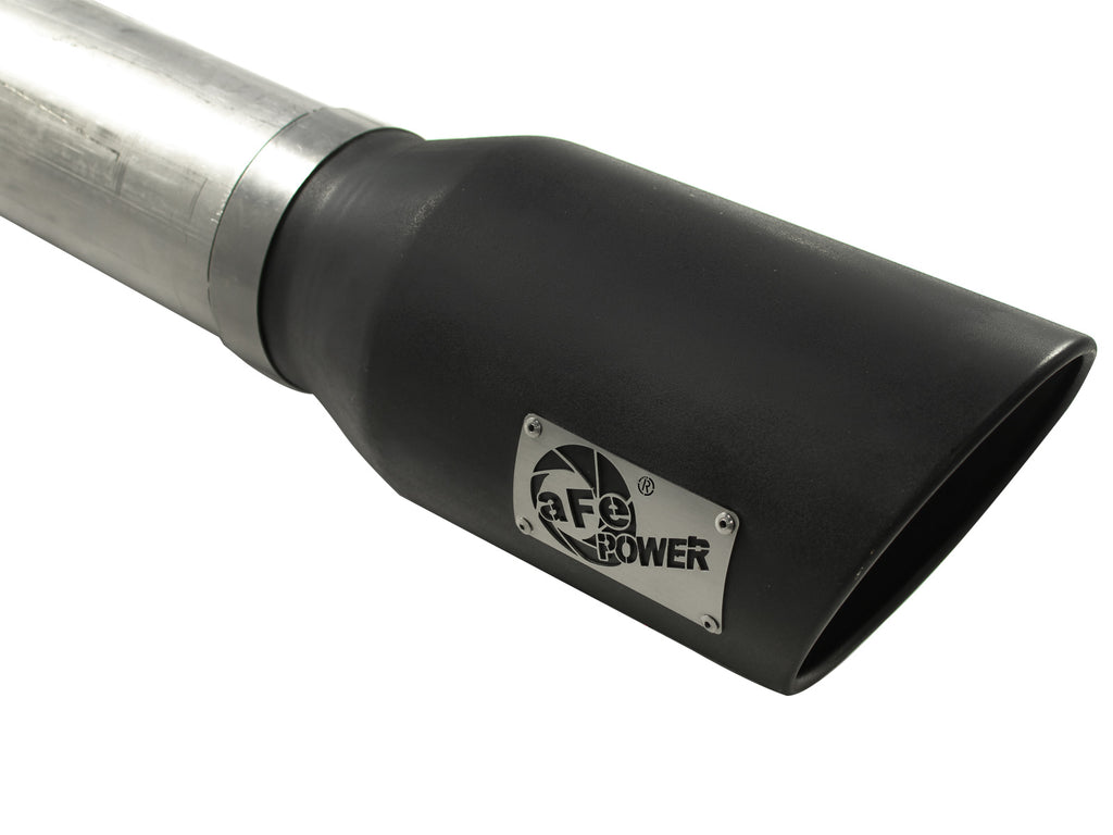 aFe Power MACHForce XP 5in DPF-Back 409SS Exhaust Dodge Diesel Trucks 07.5-12 L6-6.7L (td) Black Tip (49-42016-B)