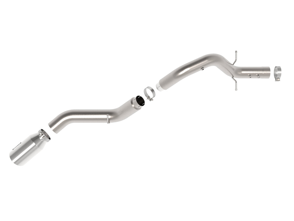 aFe Power Large Bore-HD 5in 409SS DPF-Back Exhaust System w/Pol Tip 24-25 GM Diesel Trucks V8-6.6L(td) L5P (49-44147-P)