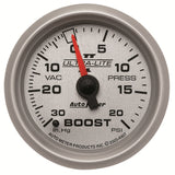 AutoMeter Ultra-Lite II 52mm 30 in Hg/20 psi Mechanical Boost/Vacuum Gauge (4907)