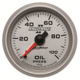 AutoMeter Ultra-Lite II 52mm 0-100 PSI Mechanical Oil Pressure Gauge (4921)