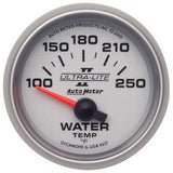 AutoMeter Ultra-Lite II 52mm 100-250 Deg F Short Sweep Electronic Water Temp Gauge (4937)