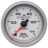 AutoMeter Ultra-Lite II 52mm 0-100 psi Full Sweep Electric Oil Pressure Gauge (4953)