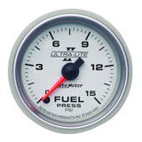 AutoMeter Ultra-Lite II 52mm 0-15 PSI Full Sweep Electronic Fuel Pressure Gauge (4961)