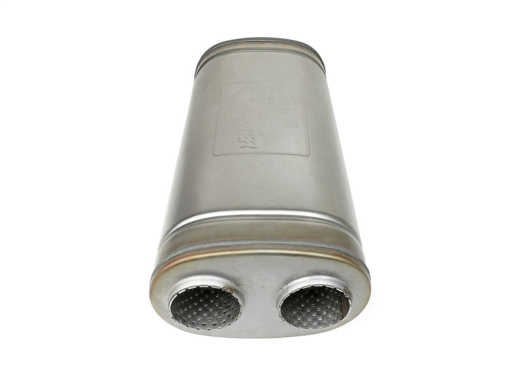 aFe Power MACH Force-Xp Muffler 2-1/2 IN Dual Inlet/Dual Outlet 5 IN H x 8 IN W x 18 IN L - Oval Body (49M00052)