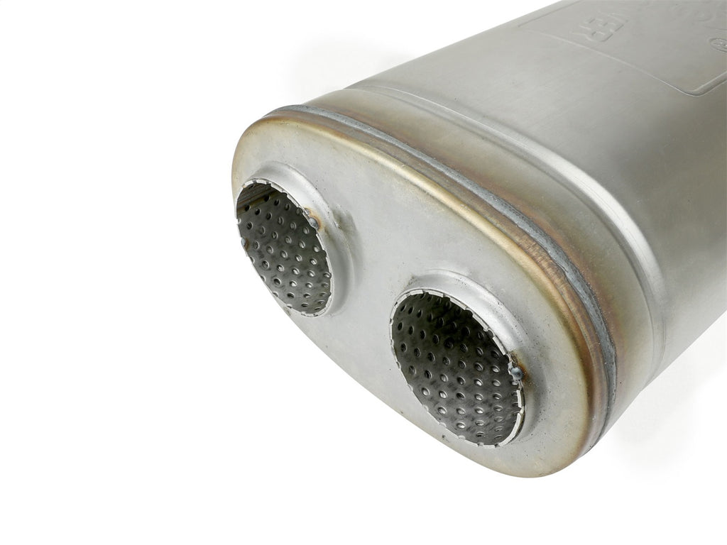 aFe Power MACH Force-Xp Muffler 2-1/2 IN Dual Inlet/Dual Outlet 5 IN H x 8 IN W x 18 IN L - Oval Body (49M00052)