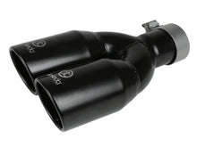 Load image into Gallery viewer, Takeda 304 Stainless Steel Clamp-on Exhaust Tip Black 2-1/2ininlet x 3-1/2in Outlet X 12in L (49T25374-B121)