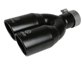 Takeda 304 Stainless Steel Clamp-on Exhaust Tip Black 2-1/2ininlet x 3-1/2in Outlet X 12in L (49T25374-B121)