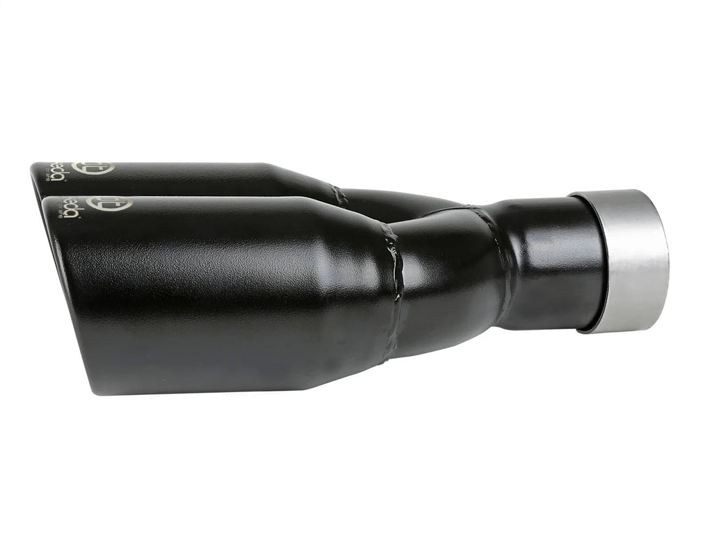 Takeda 304 Stainless Steel Clamp-on Exhaust Tip Black 2-1/2ininlet x 3-1/2in Outlet X 12in L (49T25374-B121)