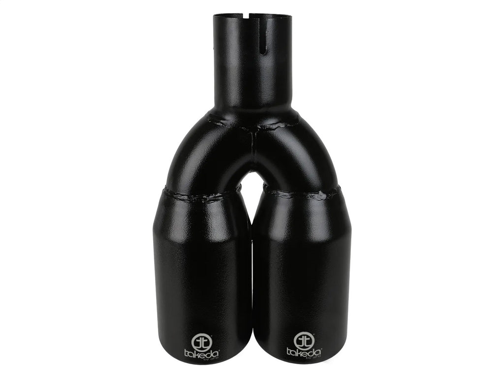Takeda 304 Stainless Steel Clamp-on Exhaust Tip Black 2-1/2ininlet x 3-1/2in Outlet X 12in L (49T25374-B121)
