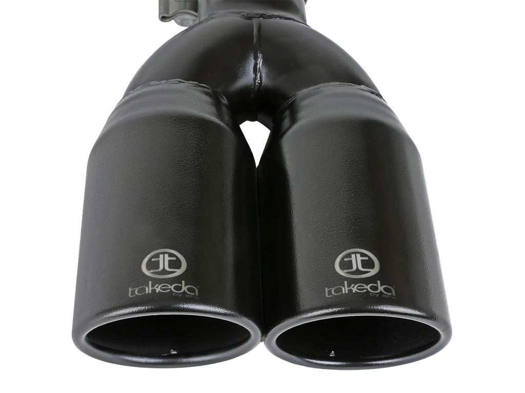 Takeda 304 Stainless Steel Clamp-on Exhaust Tip Black 2-1/2ininlet x 3-1/2in Outlet X 12in L (49T25374-B121)