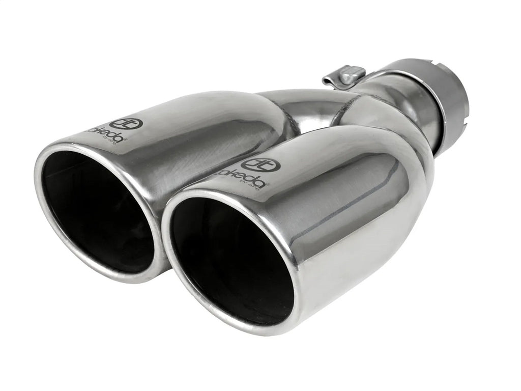 Takeda 304 Stainless Steel Clamp-on Exhaust Tip Polished 2-1/2ininlet x 3-1/2in Outlet X 12in L (49T25374-P121)