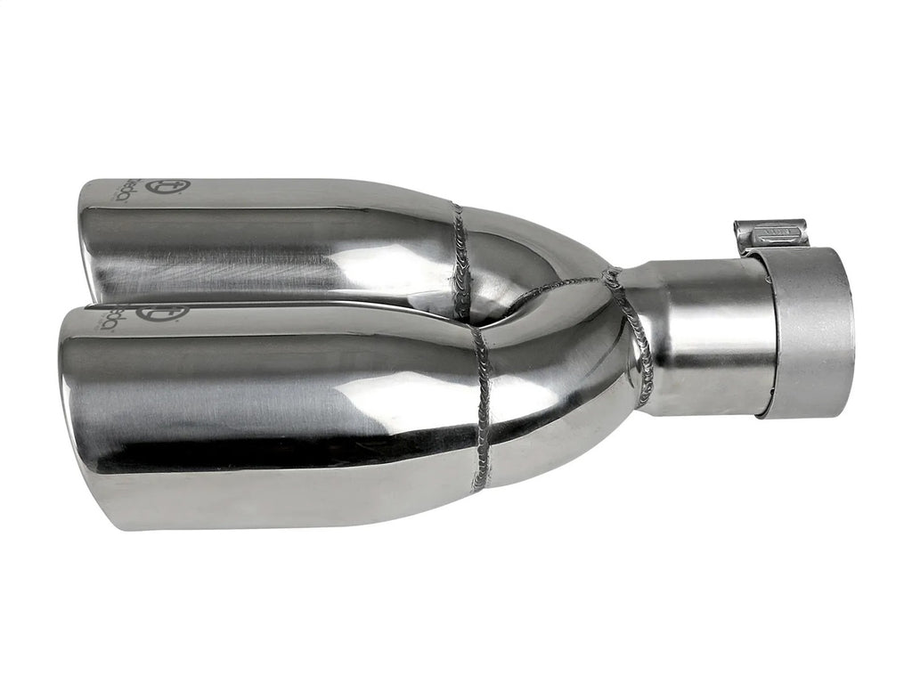 Takeda 304 Stainless Steel Clamp-on Exhaust Tip Polished 2-1/2ininlet x 3-1/2in Outlet X 12in L (49T25374-P121)