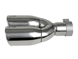Takeda 304 Stainless Steel Clamp-on Exhaust Tip Polished 2-1/2ininlet x 3-1/2in Outlet X 12in L (49T25374-P121)
