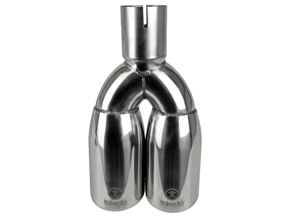 Takeda 304 Stainless Steel Clamp-on Exhaust Tip Polished 2-1/2ininlet x 3-1/2in Outlet X 12in L (49T25374-P121)